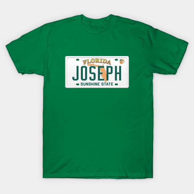 Joseph License Plate - FL T-Shirt by Tee_IRL